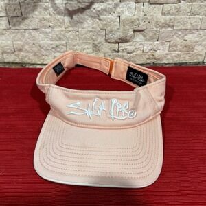 Salt Life Visor Lt. Salmon/White Embroidery Adjustable Hook N Loop
